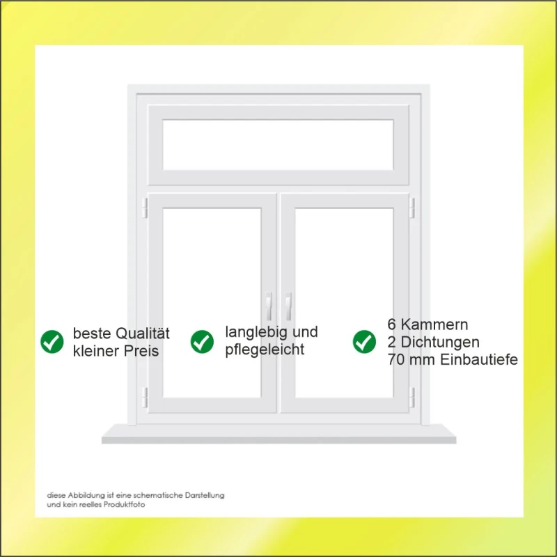 PVC-Basic 2-flügelig mit Oberlicht