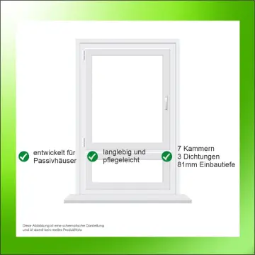 PVC-Premium 1-flügelig mit Unterlicht