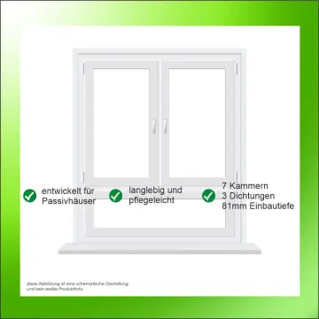 PVC-Premium 2-flügelig mit Unterlicht
