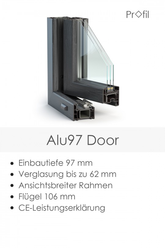 Aluminium-Tür Alu97