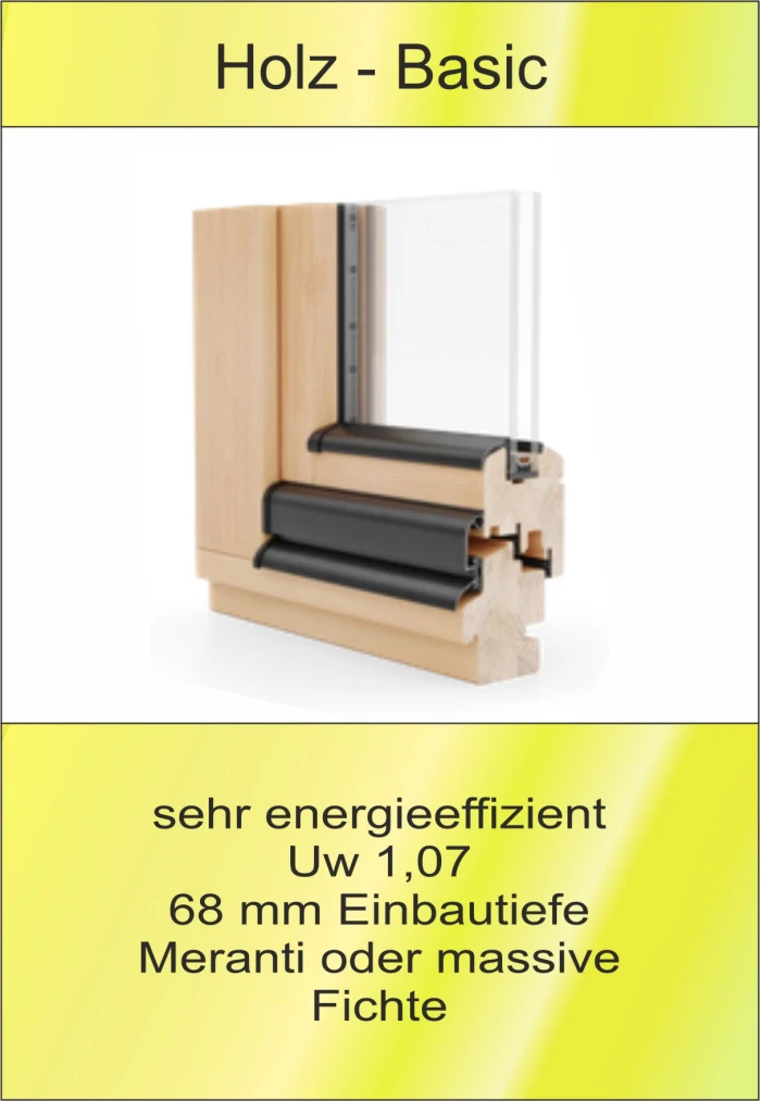 Holzfenster Naturo 68