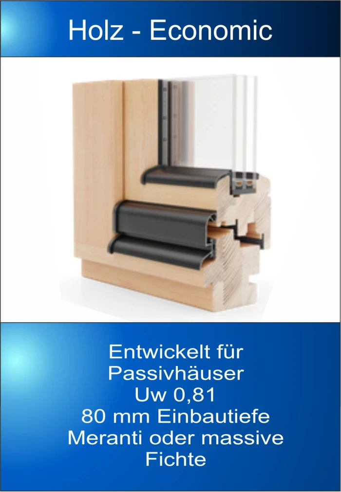 Holzfenster Economic Naturo 80